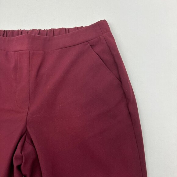 Nine West Women’s Cropped Pants Pull On Maroon Size Large Pockets - Picture 3 of 10